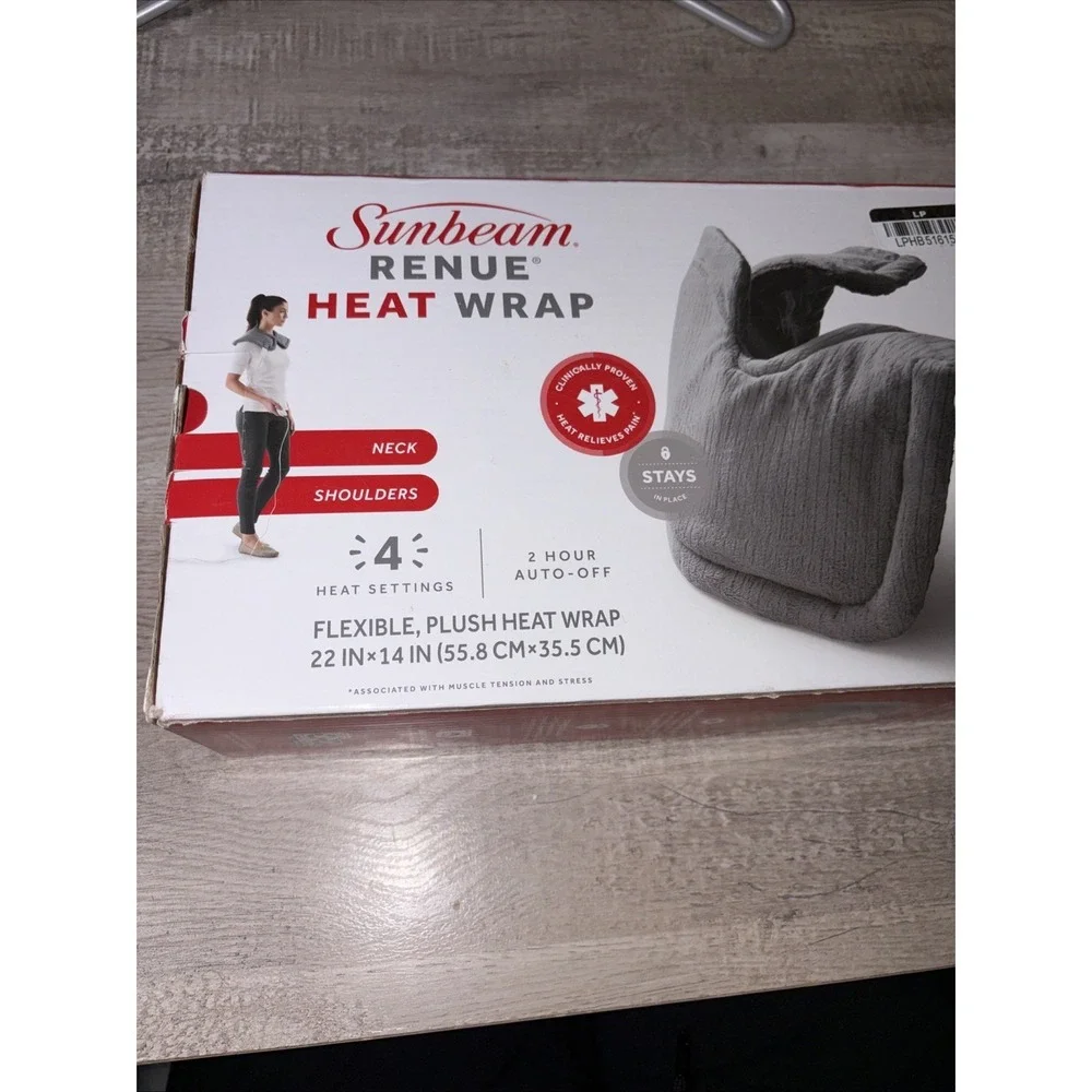 Sunbeam Renue Heat Wrap for Neck & Shoulders 4 Heat‎ Settings 22